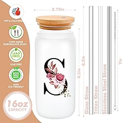 Personalized Gifts for Women, Monogrammed Frosted