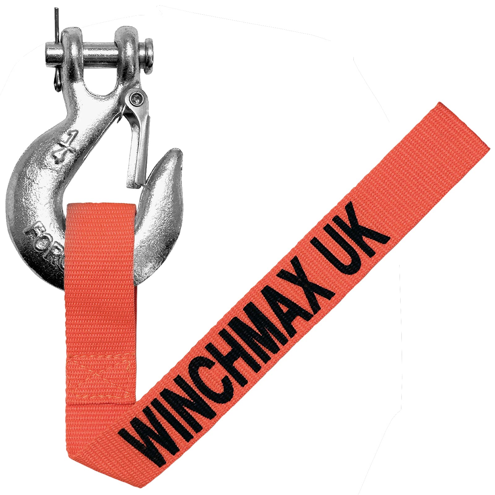 WINCHMAX Winch Hook. 1/4 Inch Grade 70 Drop Forged Clevis Hook. Zinc Plated. 100mm x 65mm. Suitable for Winches up to 4,000lb / 1,814kg