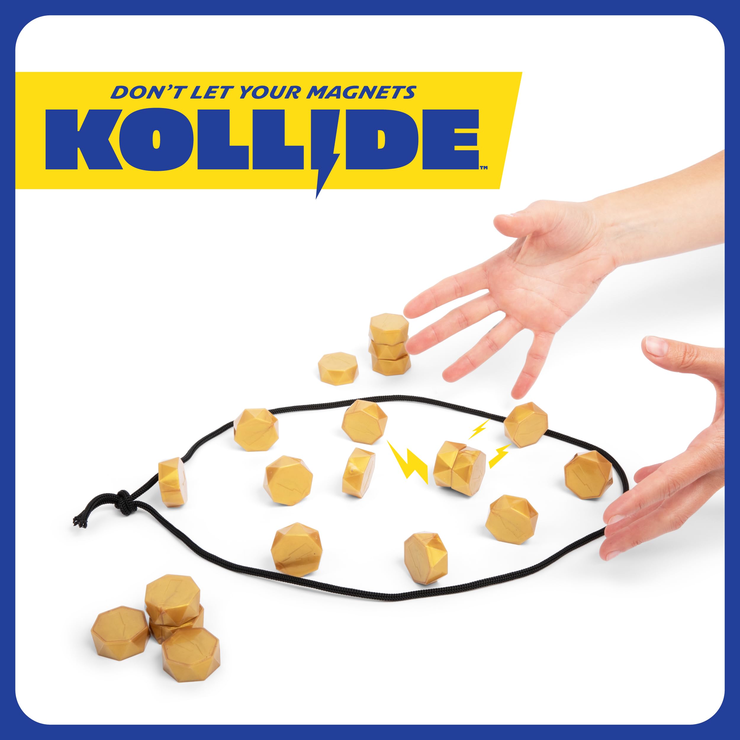 Kollide By Relatable, Exciting Magnetic Game For Family Game Night, Great Fun Games For Kids, Includes 1 Rope, 20 Magnets, And Instructions, Perfect Stocking Stuffers, Thanksgiving Activities for Kids