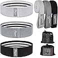 Long and Short Fabric Portable Bands for Home Fitness, Physical Therapy, Pilates, Workout, Stretching. FITFORU 6 Resistance Bands Set.Fitness Workout Bands for Men and Women.