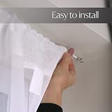 DIVCHI Net Curtain Wire Set 2M with 4 Eyes & 4 Hooks White view 4