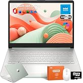 HP 14 Laptop for Students and Home Use, Intel Processor N150, 16GB RAM | 128GB UFS+256GB MSD, 14" HD Display, Wi-Fi 6, 1-Year Microsoft 365, Copilot AI Key, Built‑in Speakers, Willow Green, W/Mouse