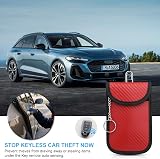 Diyife Faraday Pouch for Car Keys 2 Pack RFID Blocking Key Fob Protector Red view 7