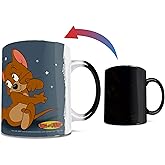 Morphing Mugs Tom and Jerry – Woke Up This Cute – One 11 oz Color Changing Heat Sensitive Ceramic Mug – Image Revealed When HOT Liquid Is Added!