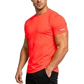 RGJU Workout Shirts Men Moisture Wicking Quick Dry Running Short Sleeve | Breathable high elasticity gym activewear tee durable lightweight athletic fit performance tshirt