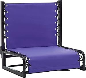 Naomi Home Zero Gravity Bench Riders Portable Stadium Seat Back Support Purple/Grande