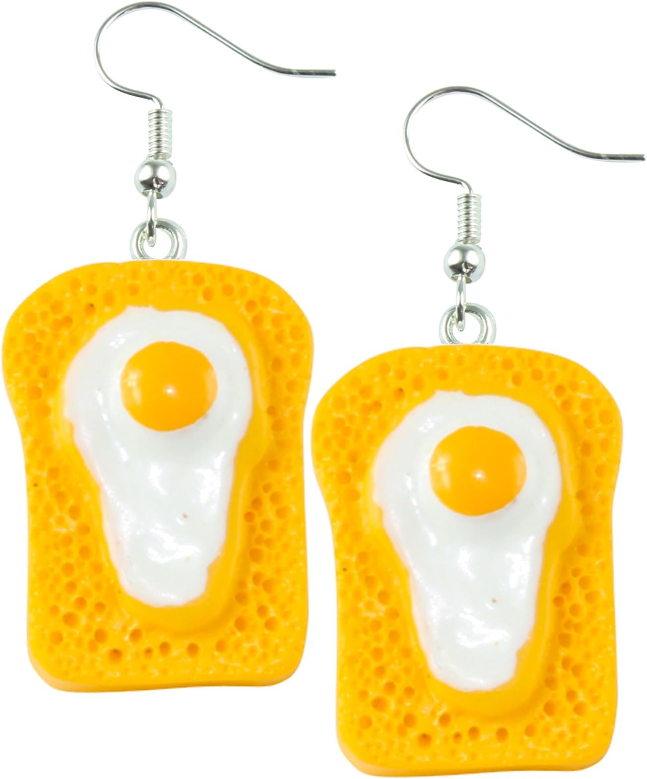The Funky Barcode EGG ON TOAST DANGLE EARRINGS Gift Box Available