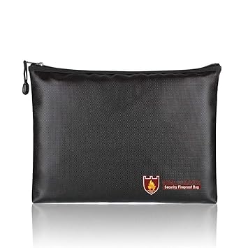 29 * 20Cm: Toogoo Fireproof Document Bags, A4 Size Waterproof and Fireproof Bag with Fireproof Zipper