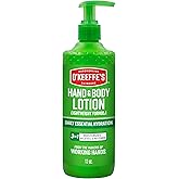 O'Keeffe's Hand and Body Lotion with Glycerin and Shea Butter - 12 oz Pump (1 Pack) - Daily Essential Hydration, Heals & Relieves Extremely Dry Skin