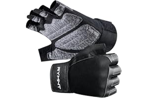 RYMNT Ventilated Workout Gloves for Women Men, Fingerless Weight Lifting Gloves with Full Palm Protection, Silicone Grip, Breathable Gym Gloves for Exercise, Training, Rowing, Cycling, Pull ups