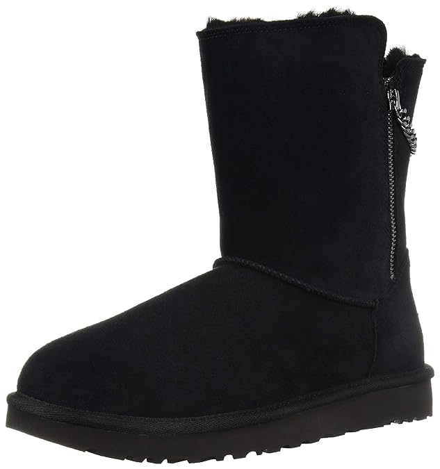 UGG 1094983 BLK Classic Short Sparkle Zip Boot Schwarz 39