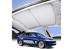Zanch Tesla Model Y Sunshade Roof [2025 Cooling Tech, UV Reflective] Magnetic No Sag Foldable Roof Glass Sun Shade for Model Y (2020-2025) Tesla Accessories 2026 2025- Grey