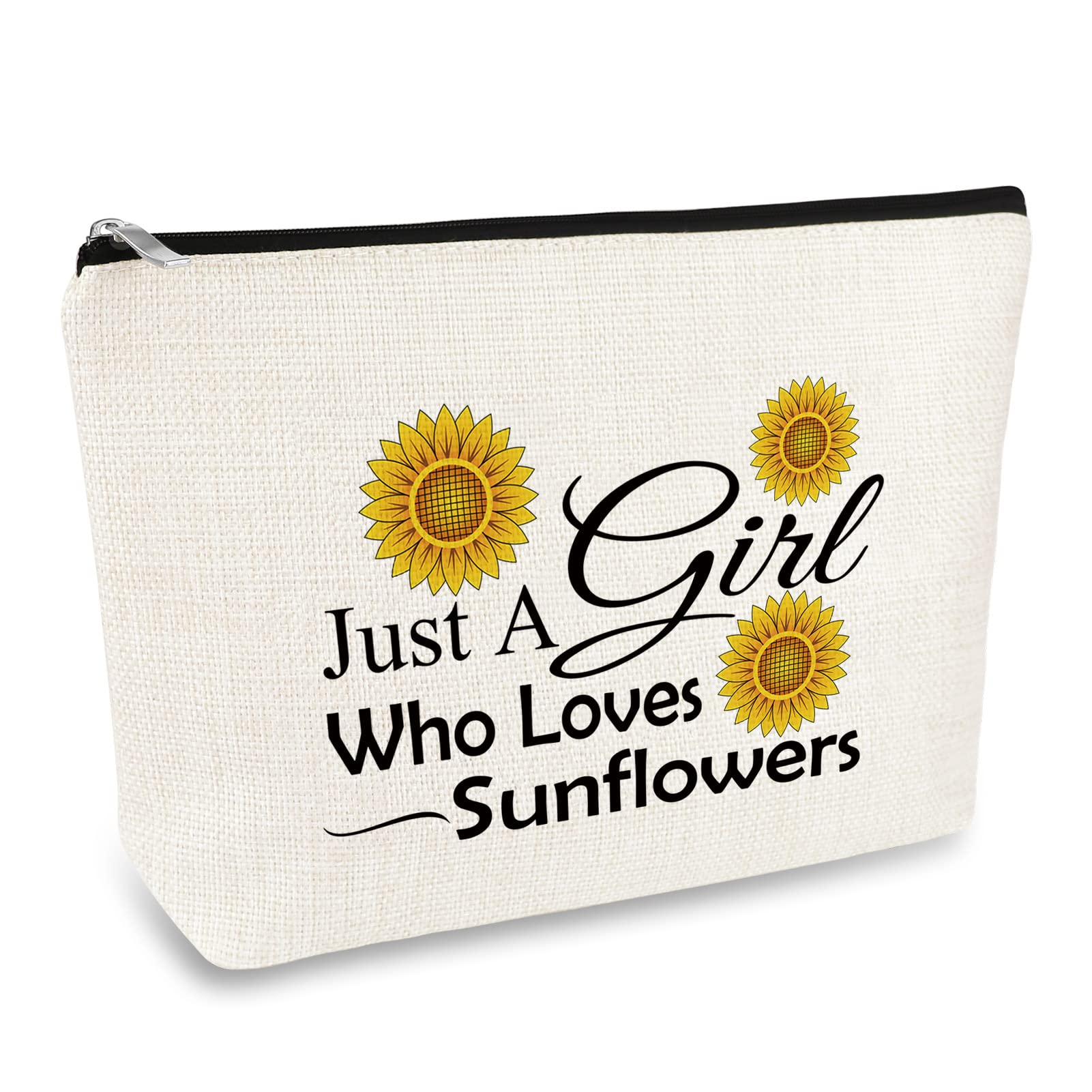 Sunflower Gift Sunflower Lover Gifts Makeup Bag for Girls Women Inspirational Gift Birthday Christmas Graduation Wedding Gift for Sunflower Lover Best Friend Daughter Sister Niece Travel Cosmetic Bag