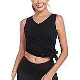 Abrooical Women's Workout Tank Tops V Neck Running Sports Yoga Sleeveless Shirts Side Split