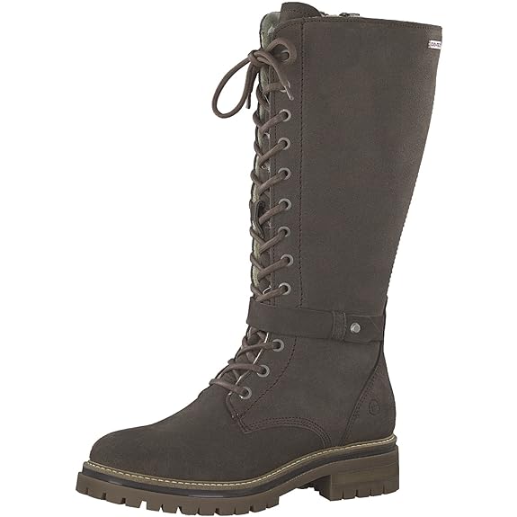 Tamaris Damen Schnürstiefelette 26661-21,Frauen Stiefel,Chukka Boot,Halbstiefel,Schnür-Bootie,gefüttert,Winterstiefel,Blockab