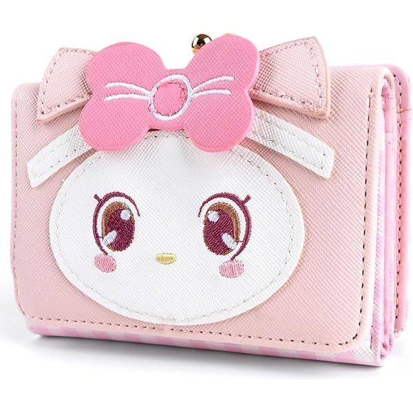 Portefeuille Tripliage PU Avec Motif Cartoon - Petit, Fermoir Baiser, Pour Femme, Cadeau Mignon - 2