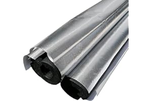 MObyat Waterproof Pipe Insulation 1-1/2" 2" 2-1/2" 3" 3-1/2" 4" Water Tube Insulation Wrap Outdoor High Resilience Foam Pipe Covers(1.18",ID 3-1/2")