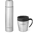 Mixpresso Coffee Flask & Coffee Mug, Stainless Steel Coffee vacuum flask For Hot Coffee or Cold Tea Fits Car Caddy or Backpack, Leak Proof Travel Mug, 17 Ounce Coffee Thermos