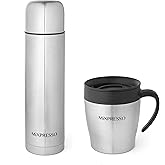 Mixpresso Coffee Flask & Coffee Mug, Stainless Steel Coffee vacuum flask For Hot Coffee or Cold Tea Fits Car Caddy or Backpack, Leak Proof Travel Mug, 17 Ounce Coffee Thermos