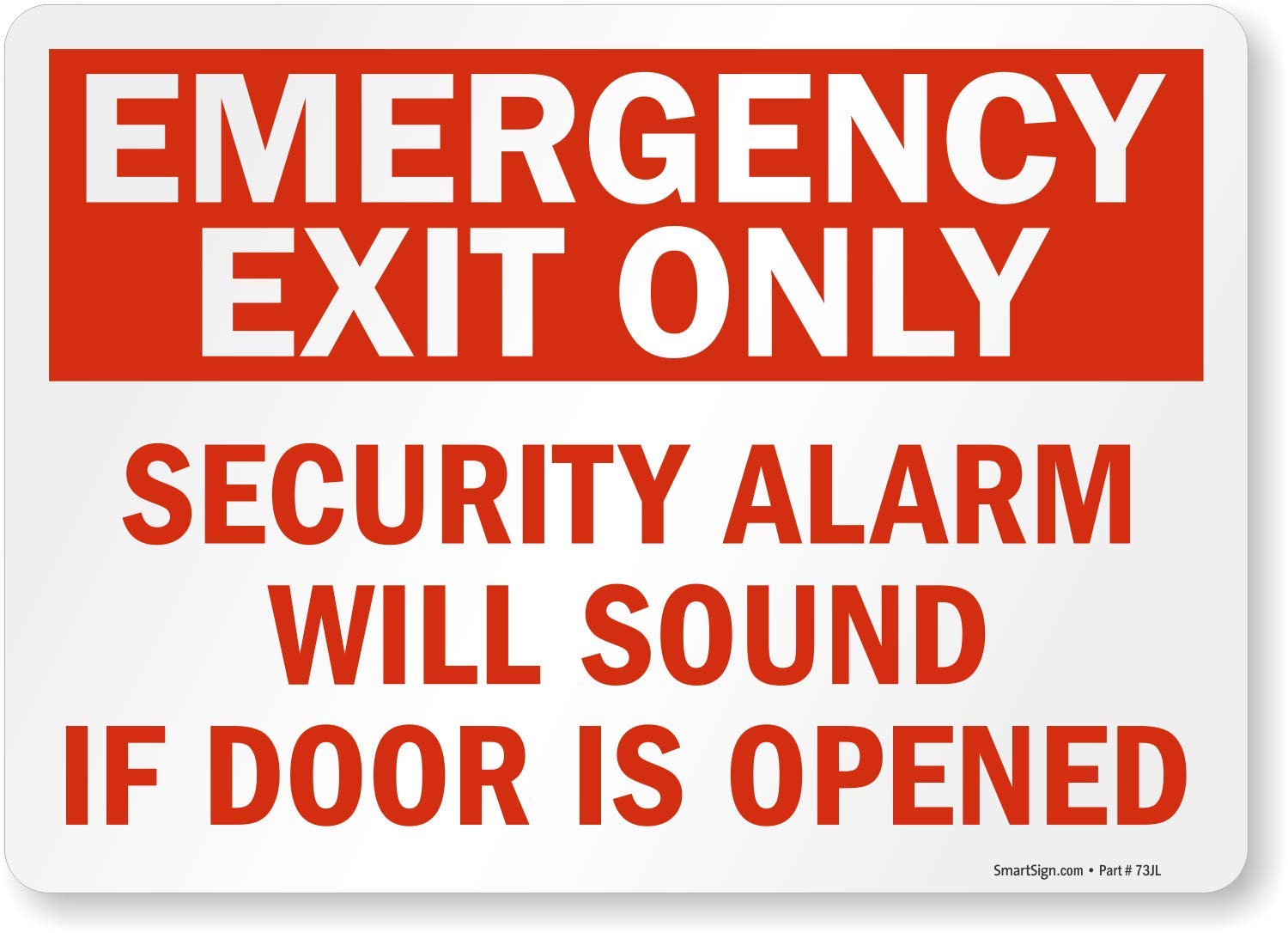 SmartSign-S-1506-EU "Emergency Exit Only - Security