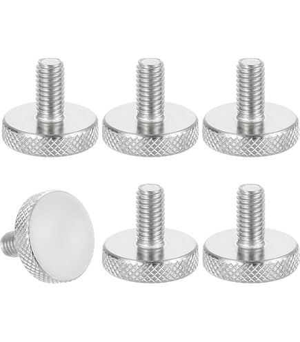 Uxcell M25x30mm Knurled Thumb Screws, 304 Stainless Steel Flat Head Thumb Screws Metric Diamond Knurled Head Bolts Grip Knobs Hand Tighten Thread Fast - View #11