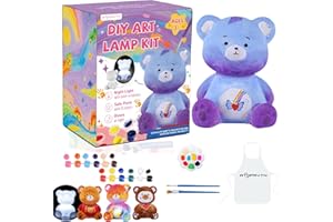 WTOPAVTN Paint Your Own Lamp kit - DIY Painting Kit, Painting Kit Arts & Crafts for Kids Ages 8-12, Art Supplies Birthday Easter Party Holiday Gift, Girls Boy Gift Ages 3 4 5 6 7 8 9 10 11 12+ (Bear)