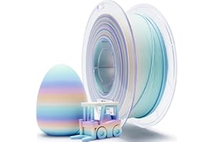 ZIRO PLA Filament 1.75mm, Matte Multicolor 3D Printer Filament, Color Gradient Change PLA, Fast Color Change by Length, Fit Most FDM Printers, Dimensional Accuracy +/-0.03mm,1KG Pastel Spectrum