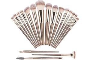 Make Up Brushes, MAANGE 18 Pcs Premium Synthetic Makeup Brushes Set Soft Foundation Powder Eyeliner Eye Shadow Makeup Brushes Professional (Champagne)