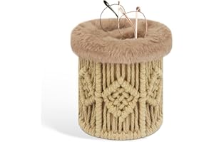 OPULANE 2 in 1 Glasses Holder, Anti-scratch Plush Lined Eyeglass Holder Stand for Nightstand Desk Eye-glass Storage Organizer