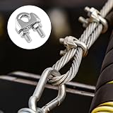 YEYIT 10x M5 5mm Wire Rope Clip Clamp U Bolt Stainless Steel Cable Grips view 6