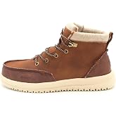 HEYDUDE Men's Bradley Lace Up Boot | Padded Ankle Collar | Metal Lace Hooks, Moc Toe Construction, Textured Outsole, Contrast Heel Panel