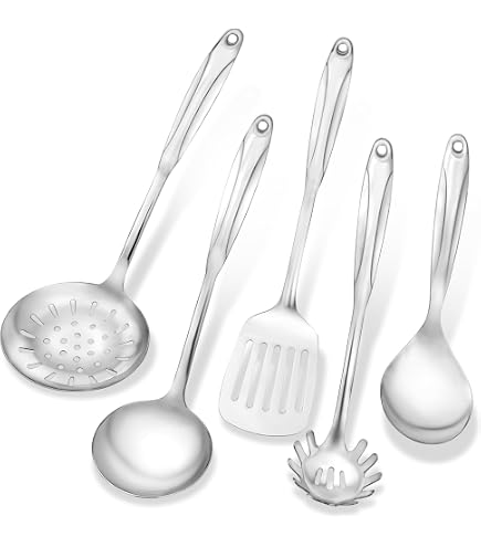 Tefal K206S414 Ingenio Set De 4 Ustensiles De Cuisine - Spatule, Cuillère, Louche Et Passoire