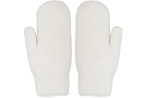 EOHAK Winter Warm Mittens for Women Men Soft Faux Rabbit Fur Mittens Cold Weather Knit Gloves