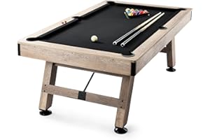VEVOR Billiards Table, 7 ft Pool Table, Adjust Legs Stable Billiards Table, Pool Table Set Includes Balls, Cues, Chalks and B