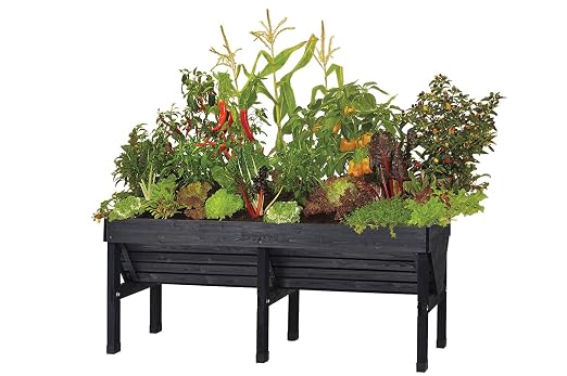 vegtrug Medium Bancal, Charcoal, madera de cedro, aprox. 180 x 78 ...