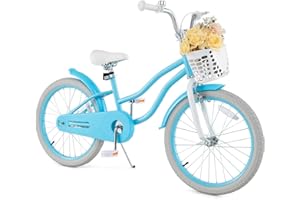 HONEY JOY Kids Bike, 12 14 16 18 20 Inch Toddler Bikes w/Training Wheels, Handbrake & Coaster Brake, Fully Enclosed Chain, Ad