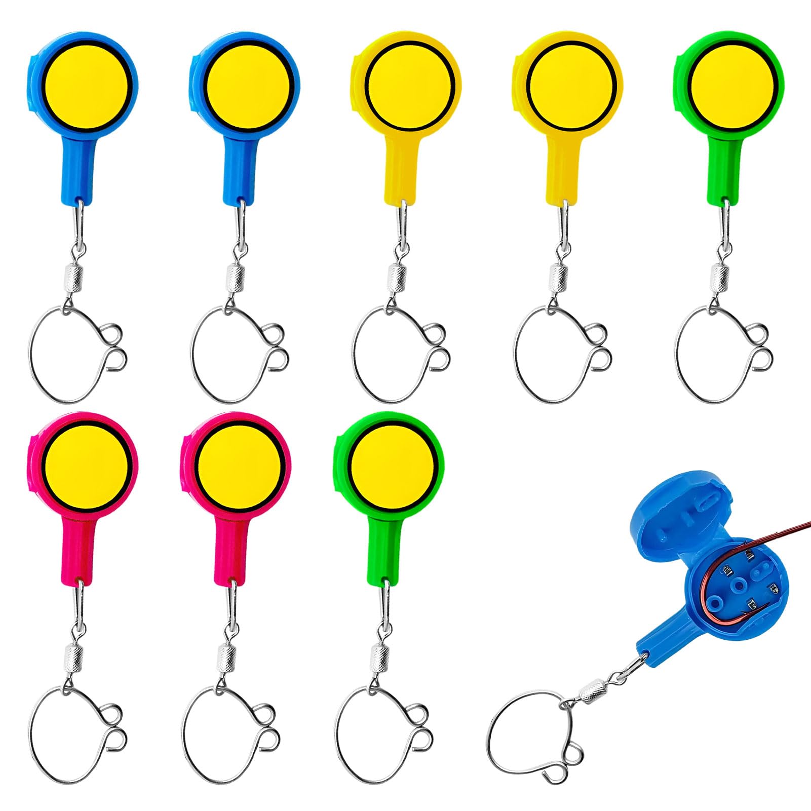 Fishing Hook Tying Tool,8 Pcs Fishing Knot Tying Tool,4 Color Fishing Hook Tyer Accessories Protect from Fish Hooks for Beginner Anglers Freshwater