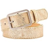 RMMVJJ Women Bling Belts Shiny Gold Silver Leather Belt Club Party Jeans Pants Dresses Belts