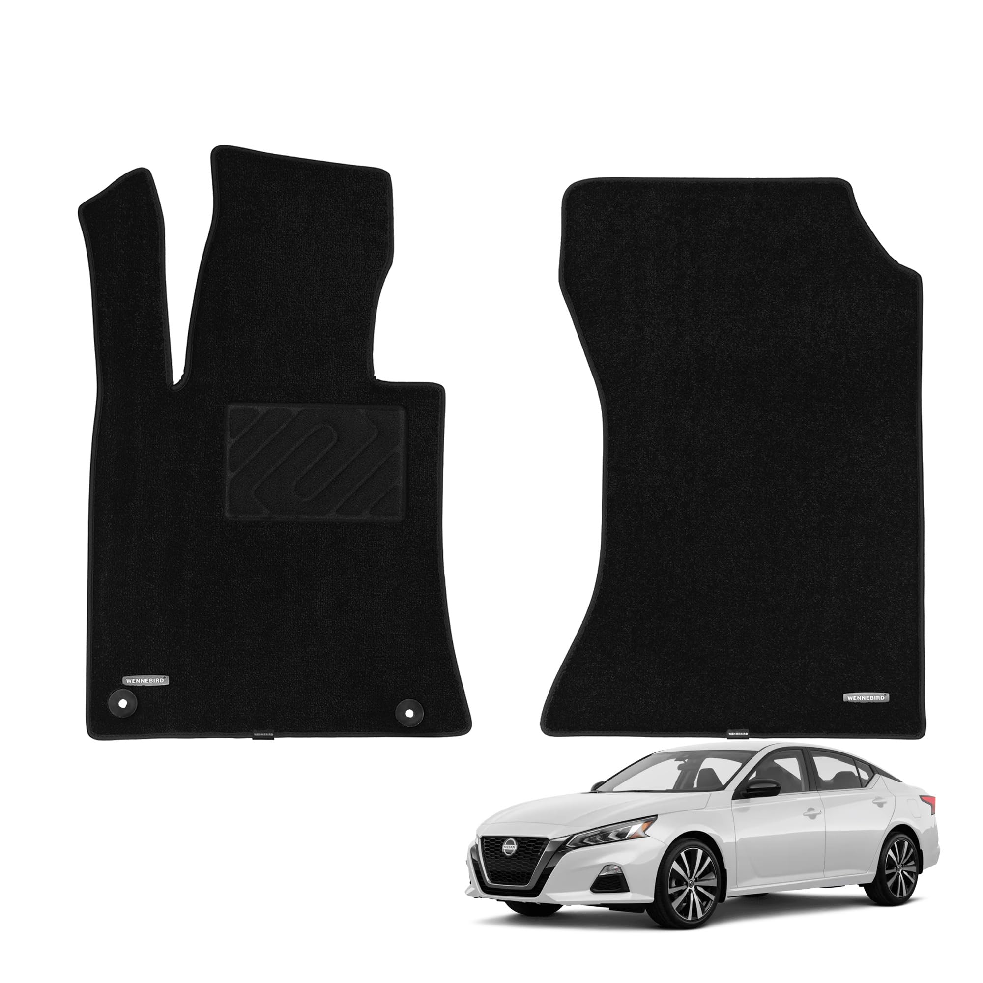 Photo 1 of WENNEBIRD Superior Carpet Front Row Floor Mats for 2019-2025 Nissan Altima (L34),0.5 Inch Thickness Rugs, Premium All Weather Anti-Slip Waterproof Floor Liners - 2pc
