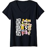 Womens Cartoon Network Characters V-Neck T-Shirt