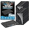 MOUSINATOR Mouse Glue Traps, 12-Pack, Heavier Plastic Glue Trap with Extra-Strong Adhesive for Small Mice, Sticky Mouse Trap