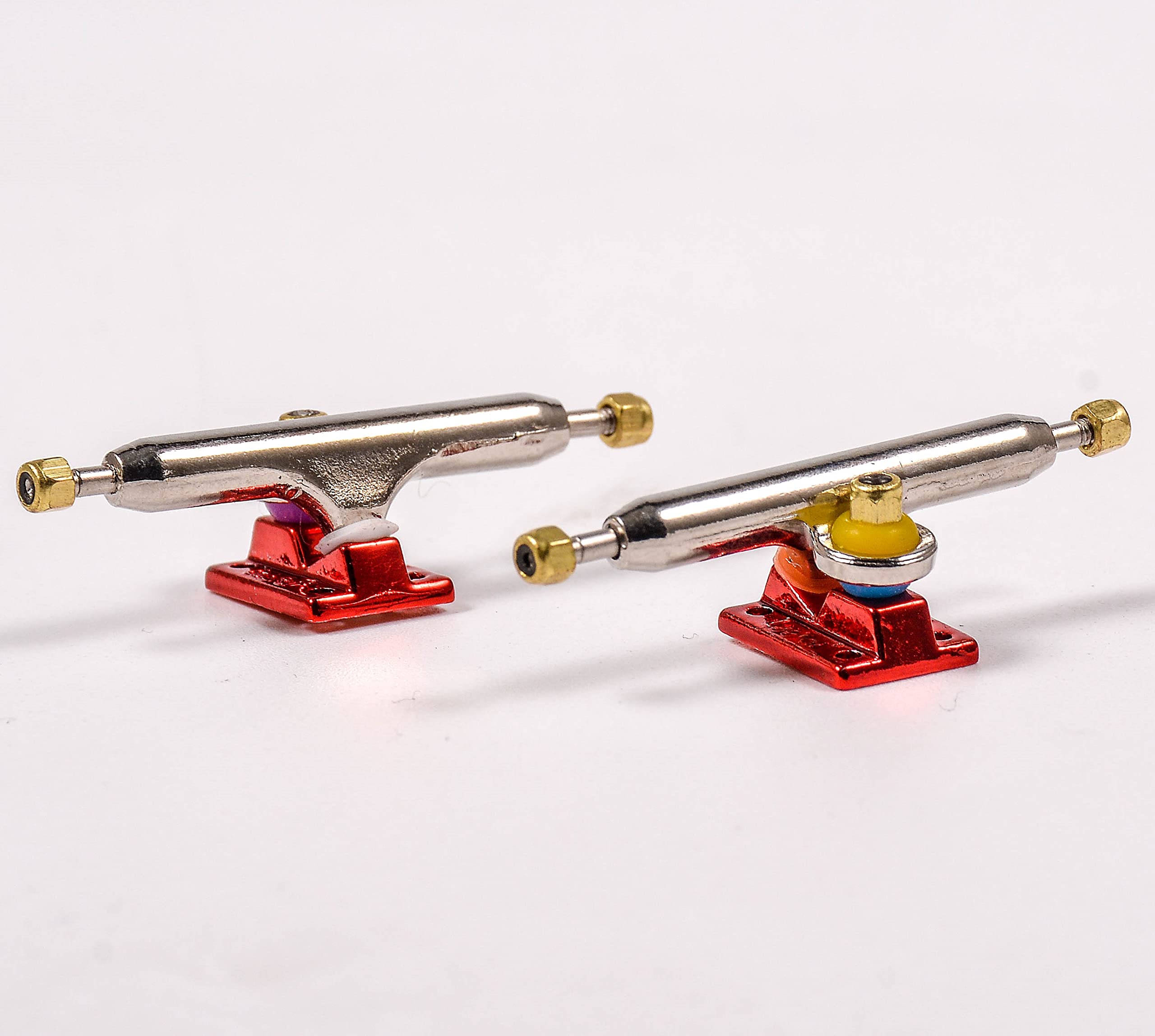 Fingerboard Trucks with Upgraded Urethane Bushings and Pivot Cup,34mm 32mm Width,Normal Kingpin (Red, 34mm)