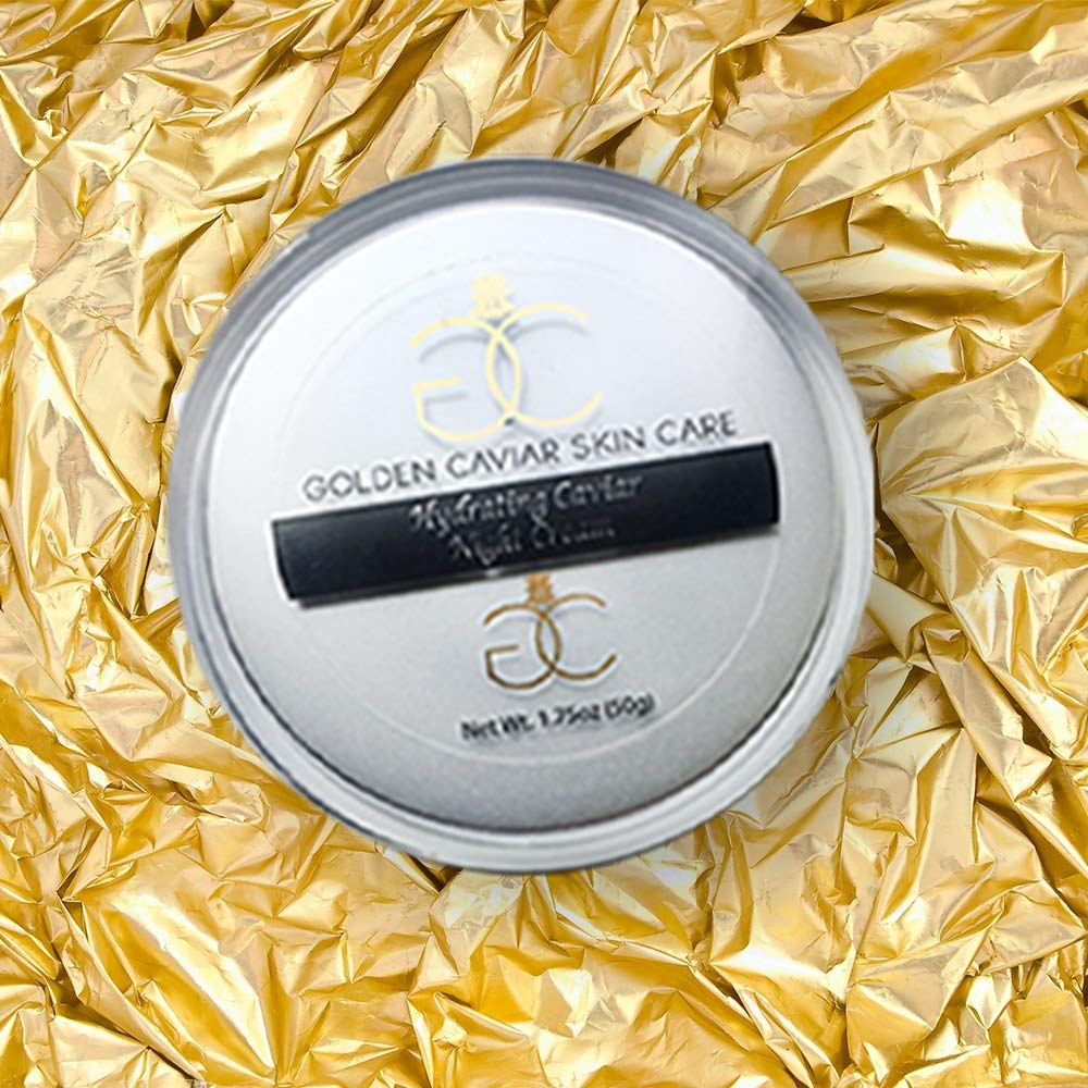 Golden Caviar Skin Care Jasmine Night Cream, Light Blue, 1.75 Fluid Ounce