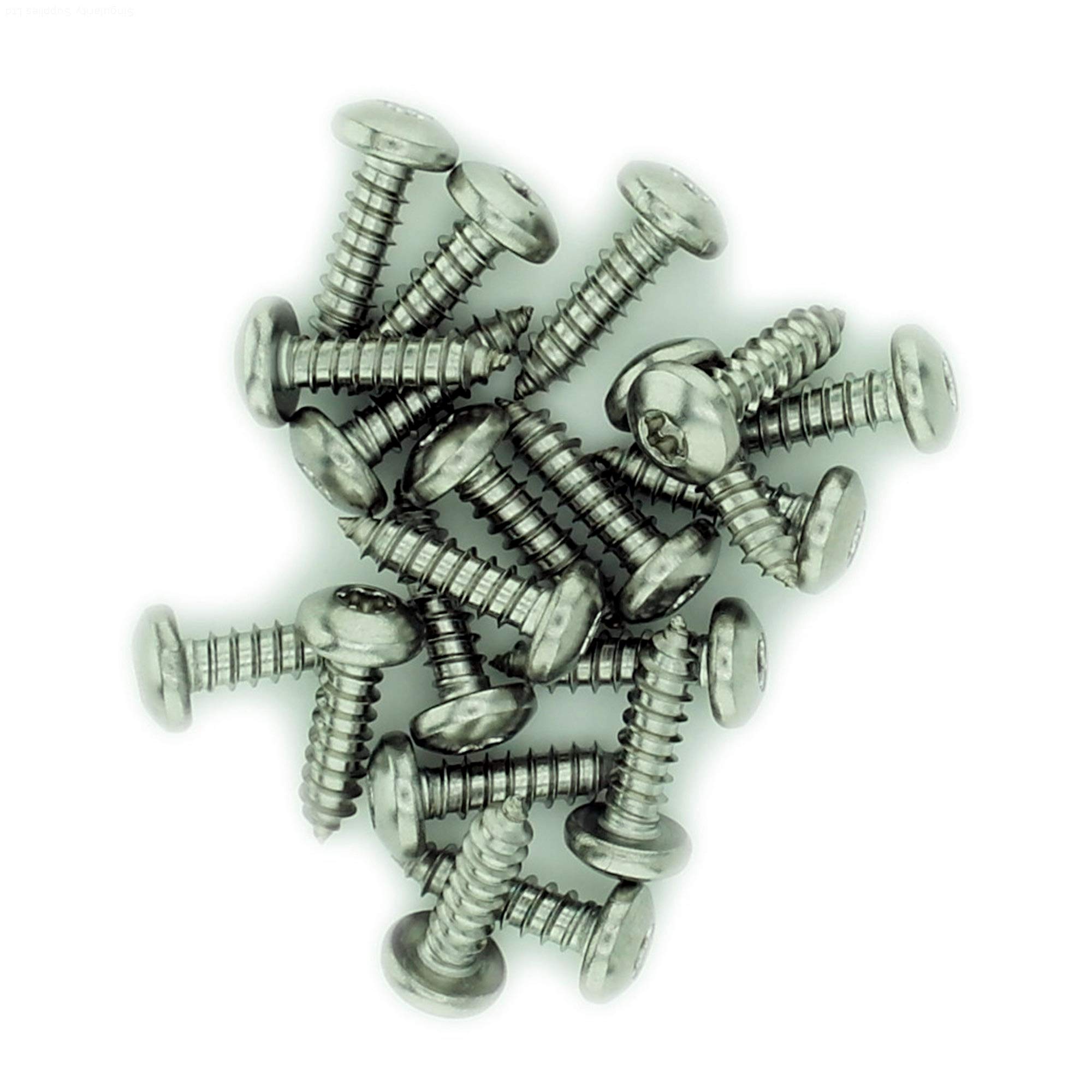 No.6 x 2.75 (3.5mm x 70mm) TX Pan Self-Tapping Screw - Stainless Steel (A2) (Pack of 20) — image 1