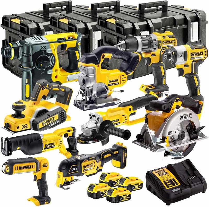 DEWALT 18V 10-Piece Cordless Power Tool Combo Kit w/ 4x 5.0Ah