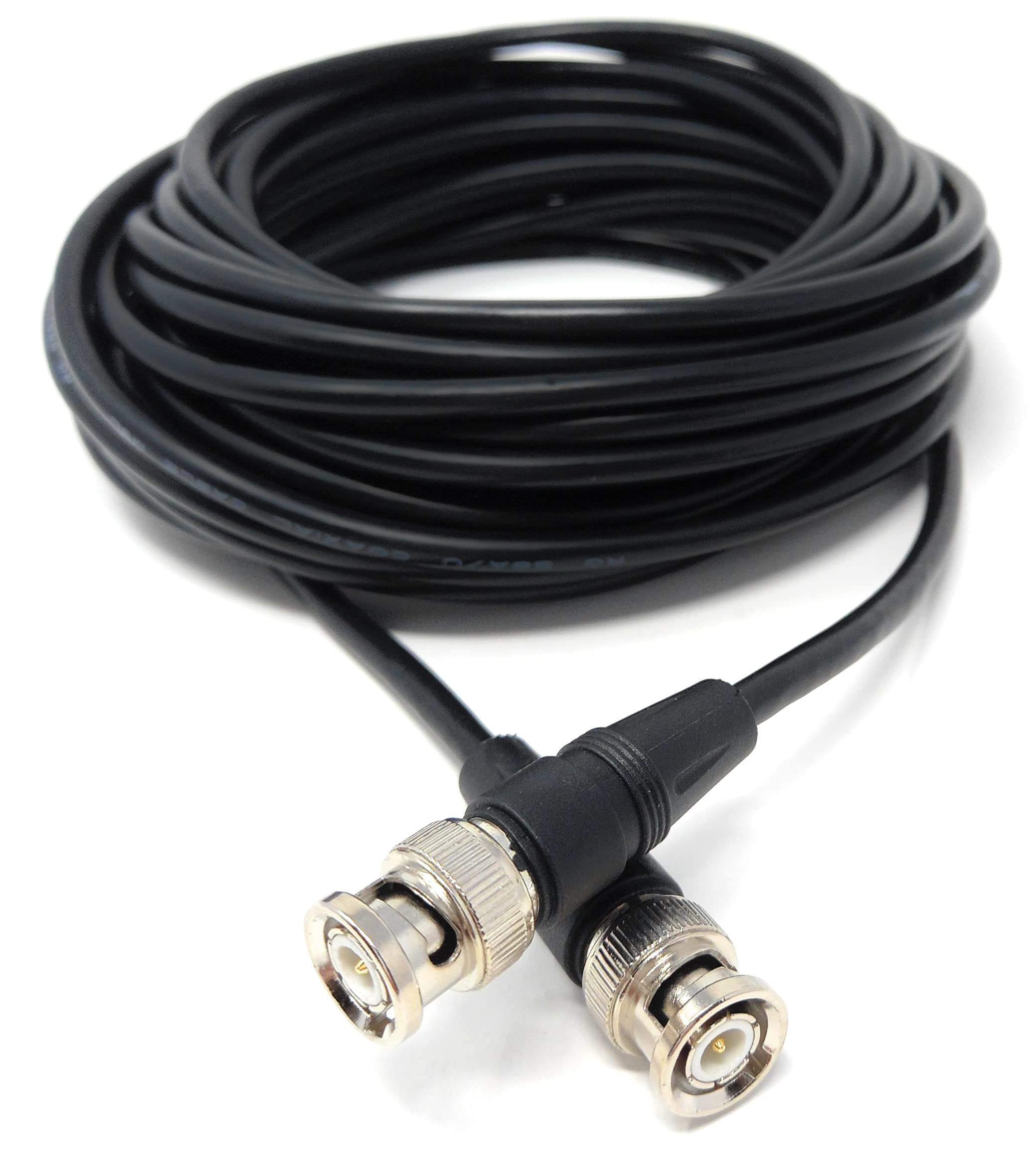 DRUT 10m BNC Male to BNC Male Coax Lead 50 Ohm RG58/58U Coaxial Cable for Analogue and Serial Digital Interface Video Signals and CCTV Camera Equipment 33ft