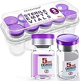 5ml Sterile Empty Vial,Sterile Glass Vials, with Self-Healing Injection Port and Flip Top Cap, Sterile Package 10PCS by ZHANX
