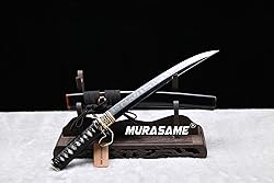 MURASAME Tanto Sword L6 Steel Choji Hitatsura Hamon
