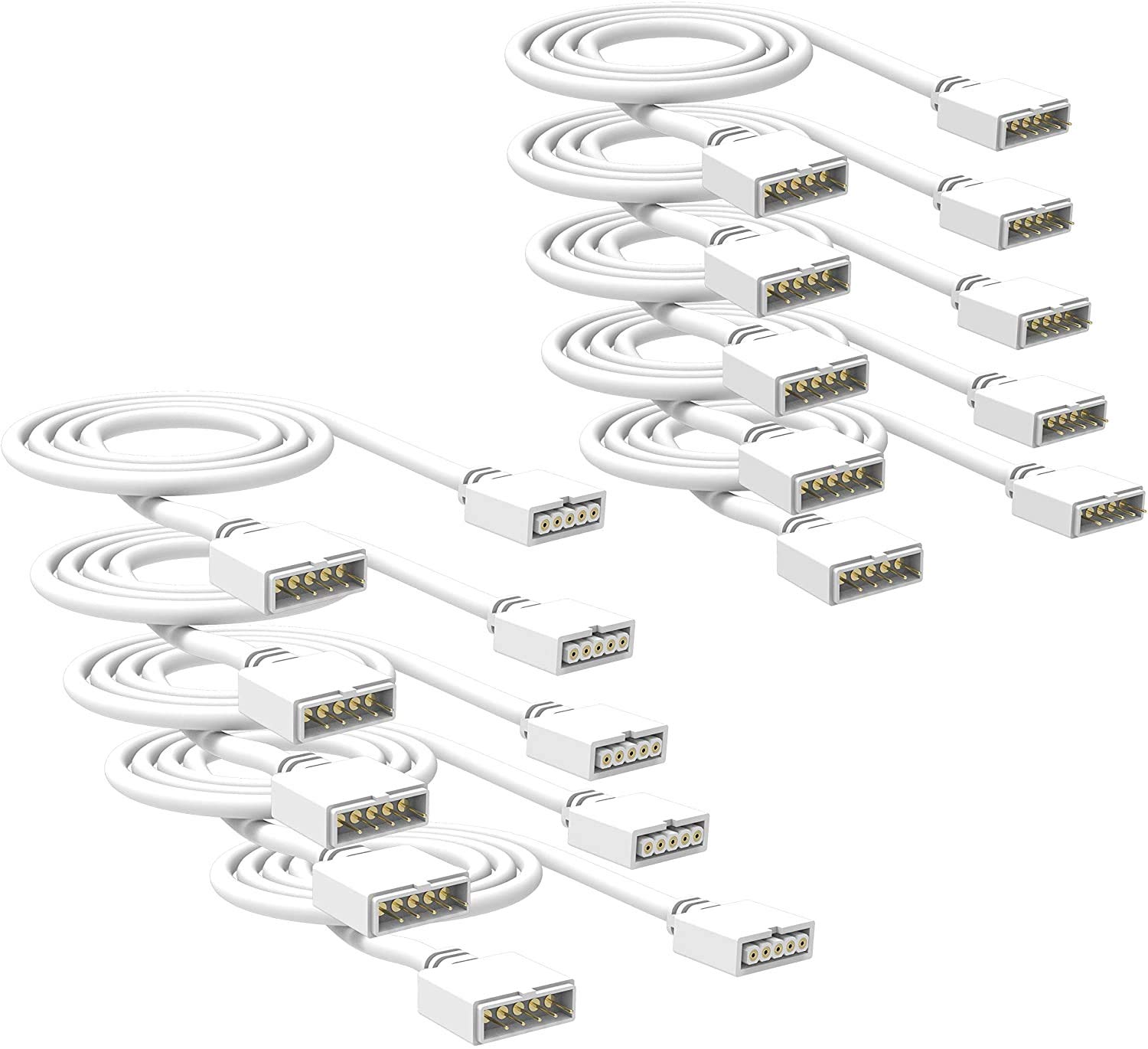LAMPAOUS LED Cabinet Light Accessories (5 Pins Extension Cord)