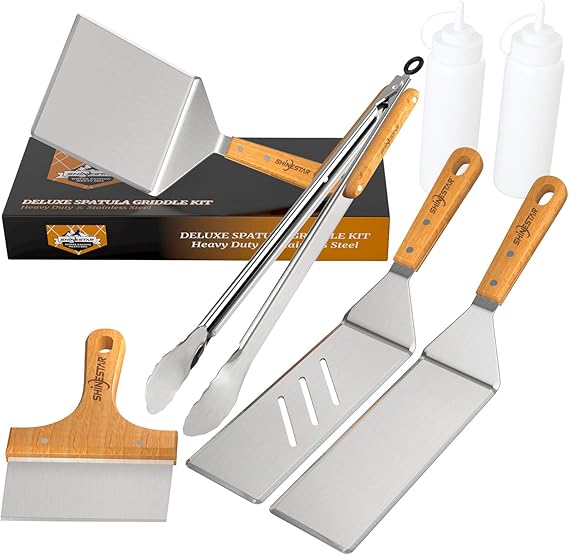 SHINESTAR Griddle Accessories with Smash Burger Spatula